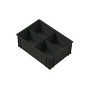 Dělící box pro stohovací boxy série Athena, Thema, se 4 buňkami - recyklát