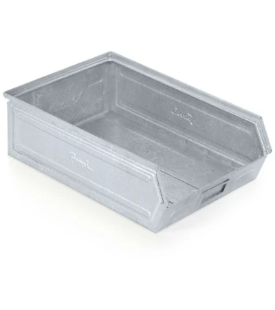 Zkosený kovový stohovací box