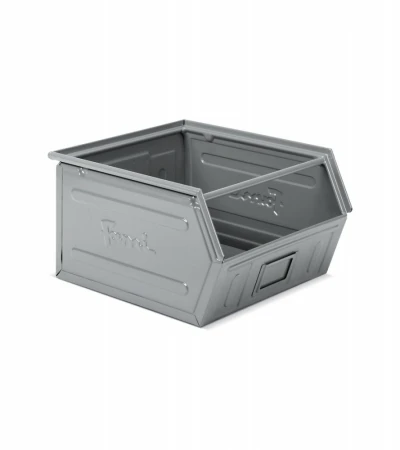 Zkosený kovový stohovací box