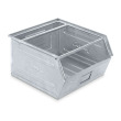Zkosený kovový stohovací box s dvojitým madlem