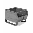 Zkosený kovový stohovací box s ližinami