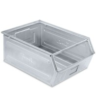Zkosený kovový stohovací box
