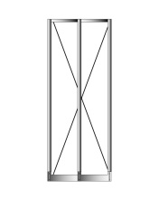 Dvojitý základný stĺpec so stabilizačným krížením, výška 2010 mm