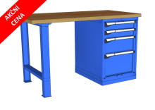 Pracovn stl 1500 x 750 x 890 (V) mm - akn zbo